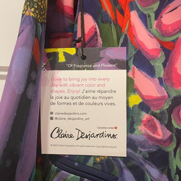 Abstract Blazer cool purple flowers - Picture 3 of 5